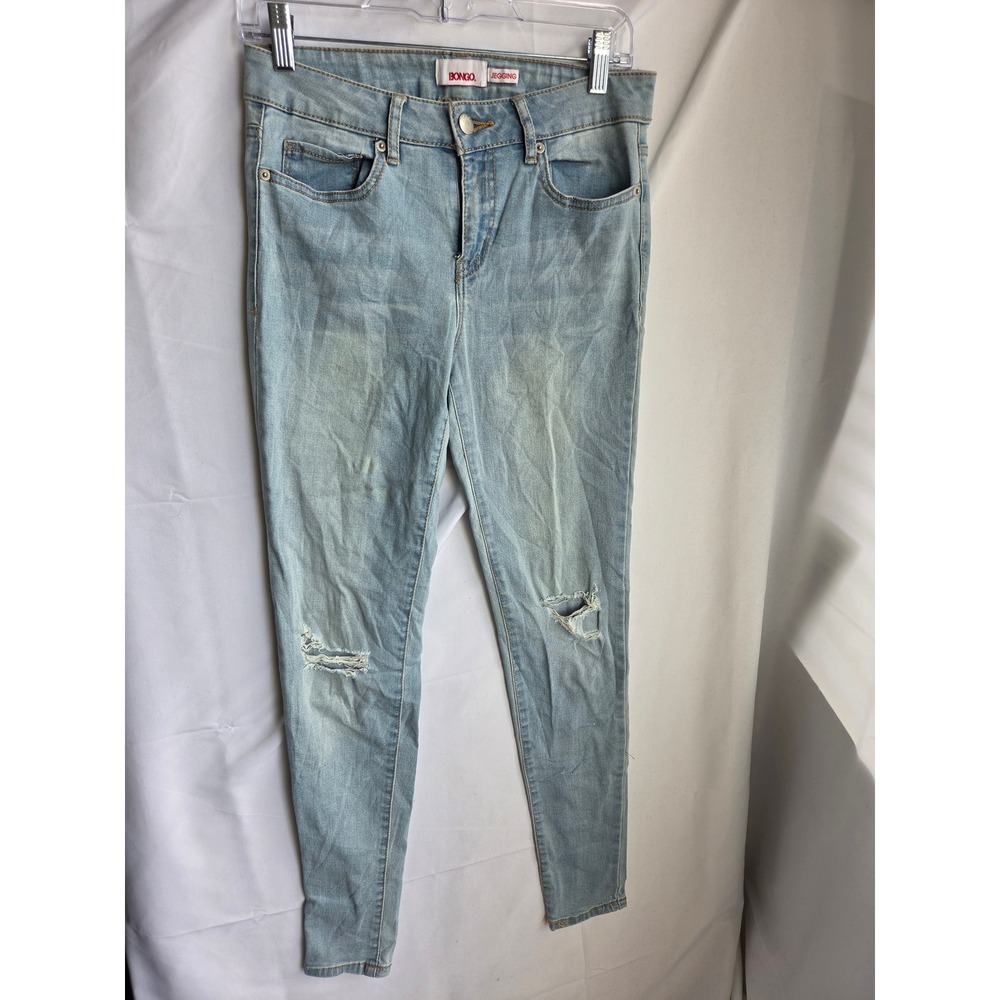 Bongo Jegging Jeans Apparel Womens  Blue Light Wash Slim Mid Skinny